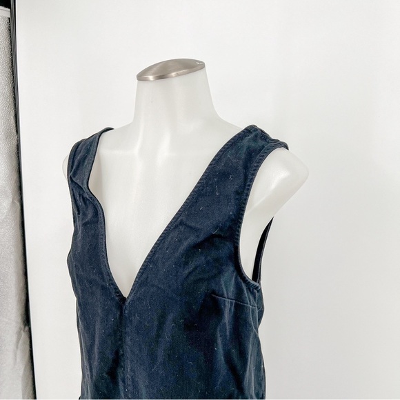 Free People Black V-Neck Jean Dress - Picture 4 of 7